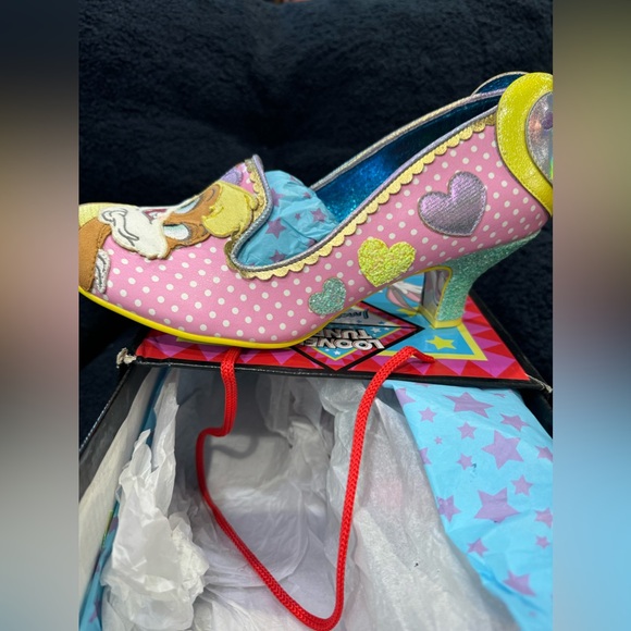 NWT Irregular Choice Looney Tunes Bunny Love Pink heels shoes size 11 - Picture 8 of 14